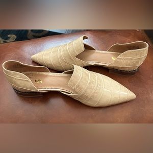 Franco Sarto leather upper 9.5 size tan shoes